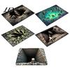 Heavy Duty Entry Mat 3D Skeleton Halloween Rug, Spooky Optical Illusion Entrance Depth Indoor Entryway Pattern Non-Slip Floor for Living Room Bedroom