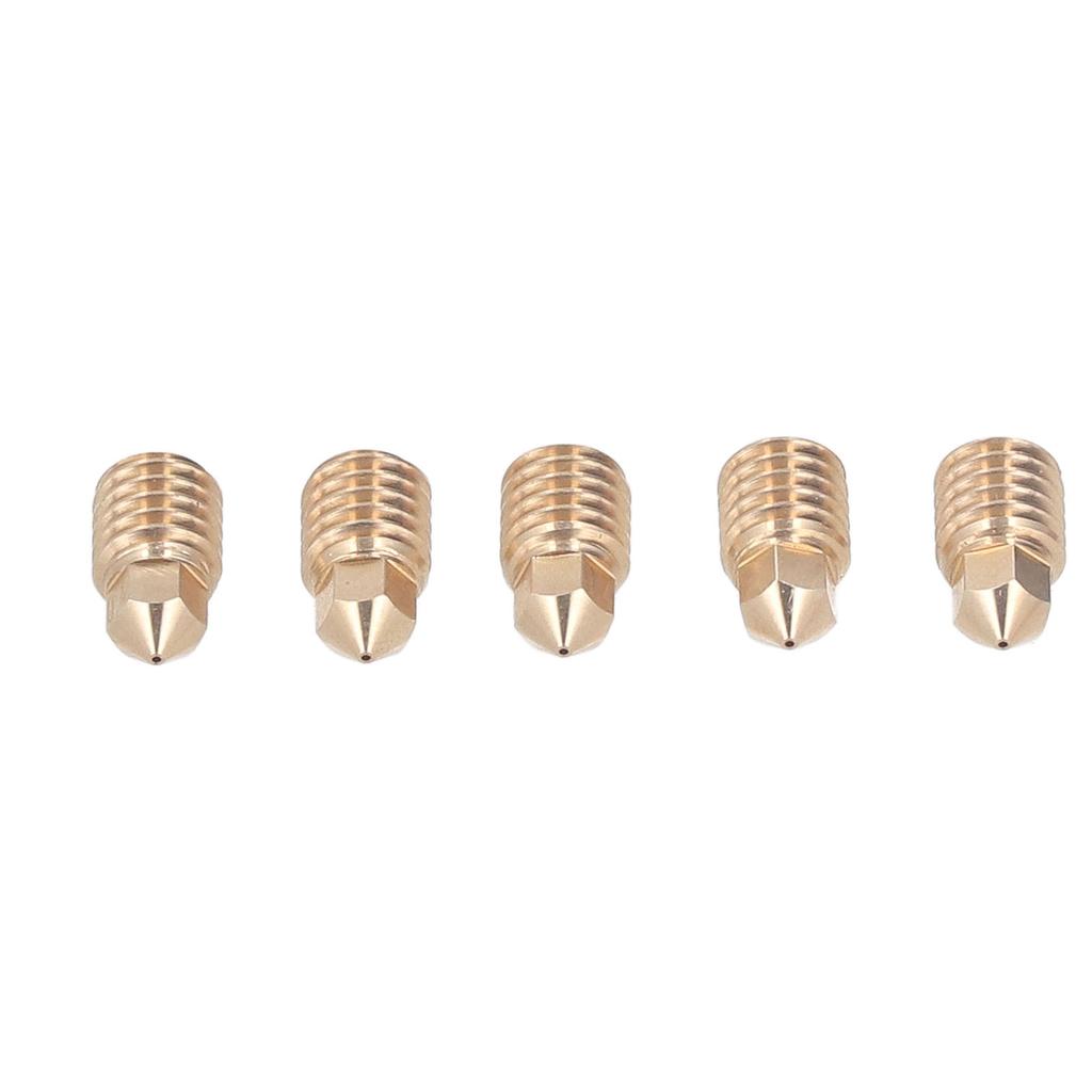 5Pcs 3D Printer Brass Nozzles Tight Connection Heat Resistant 500 Celsius  CHT Brass Nozzle for Bambu Lab