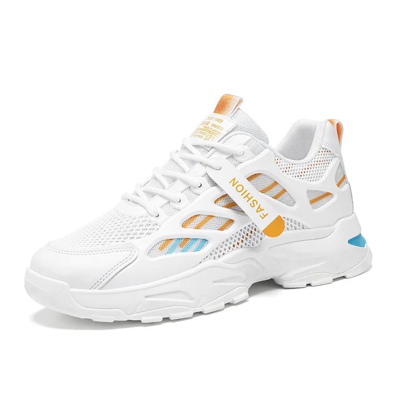 Spring New Breathable Mesh Shoes Men's Trendy Versatile Thick Sole Sports Shoes Casual Daddy Shoes Tenis for Men