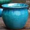 Medium Handmade Ceramic Footed Planter: Breathable, Colored Glaze for Succulents & Green Plants