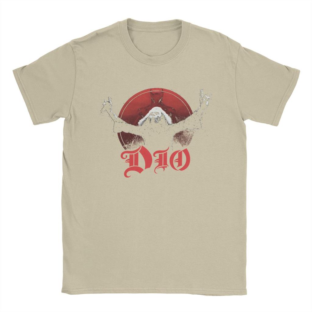 Versteck Dich im Regenbogen Dio T-Shirts für Herren Freizeit Reine Baumwoll-Tees Rundhals Kurzarm T-Shirt Grafikbedruckte Oberteile