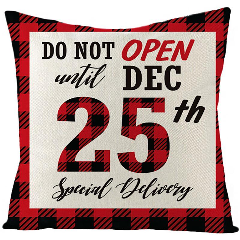 Pillow Christmas Pillow Cover Red and Black Plaid Sofa Cushion Cover Car Backrest Lumbar Support Nordic