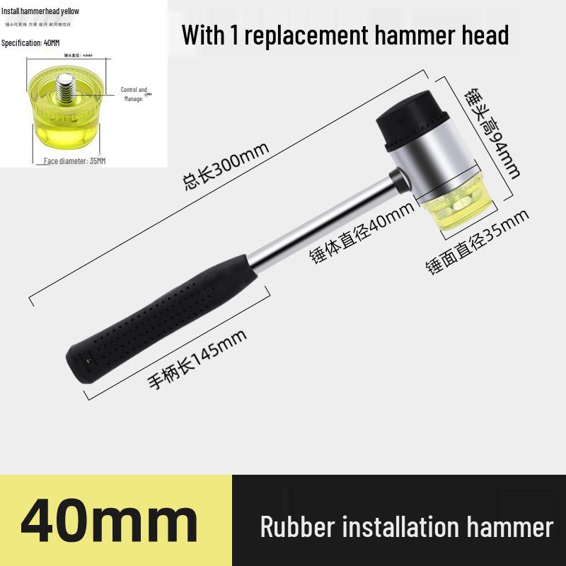 Multi-Use Rubber Hammer for Flooring, Tiling, and Decoration