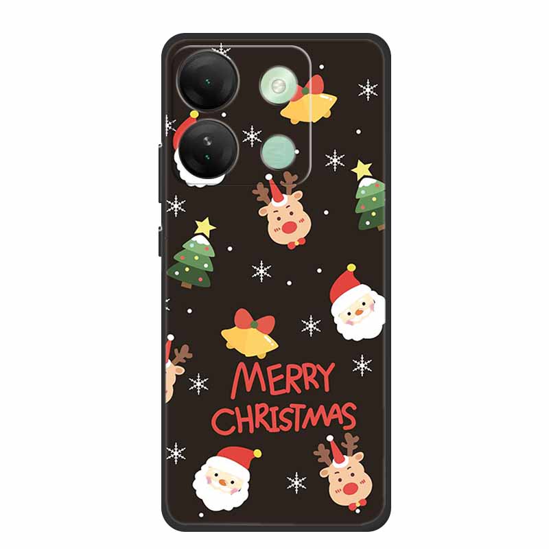 For Infinix Smart 7 HD Christmas Soft Case Silicone TPU Back Cover Phone Cases For Infinix Smart7 Plus X6516 Xmas New Etui Shell