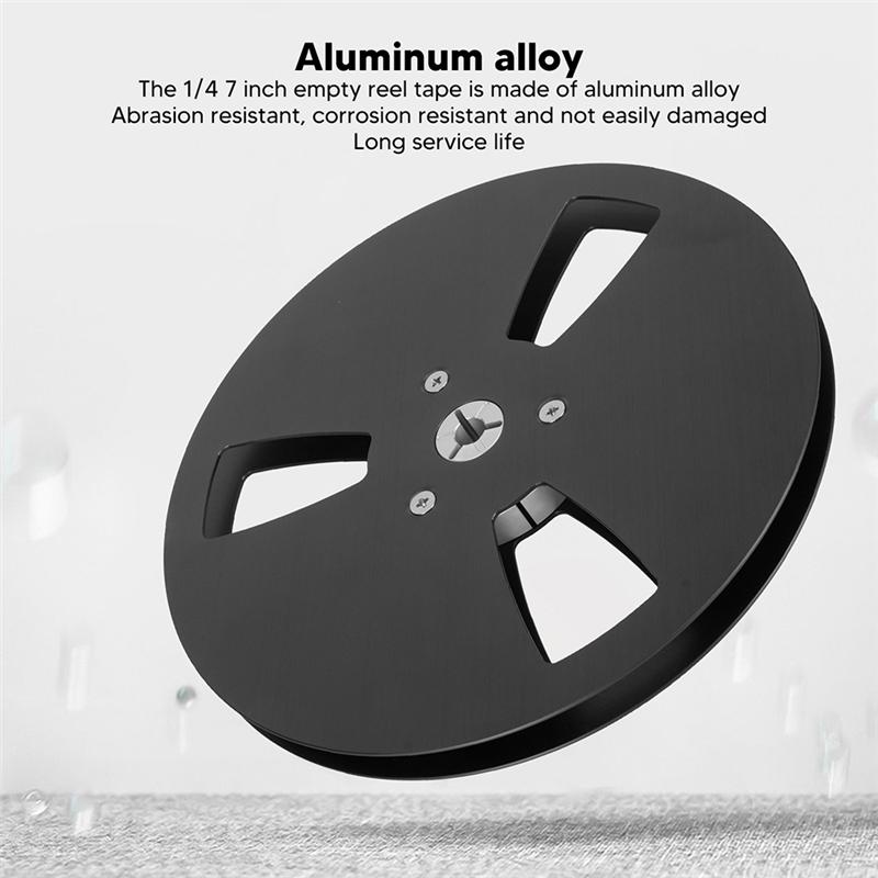 C-Convenient-7 Inch Empty Tape Reel 1/4 Empty Tape Reel 3 Holes Wind Resistance Holes Open Reel Sound Takeup Reel For Recording