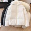 2026 Autumn and Winter Versatile New Down Cotton Cotton Jacket Windproof Hooded Short Solid Color Warm Bread Jacket Winter Jacket