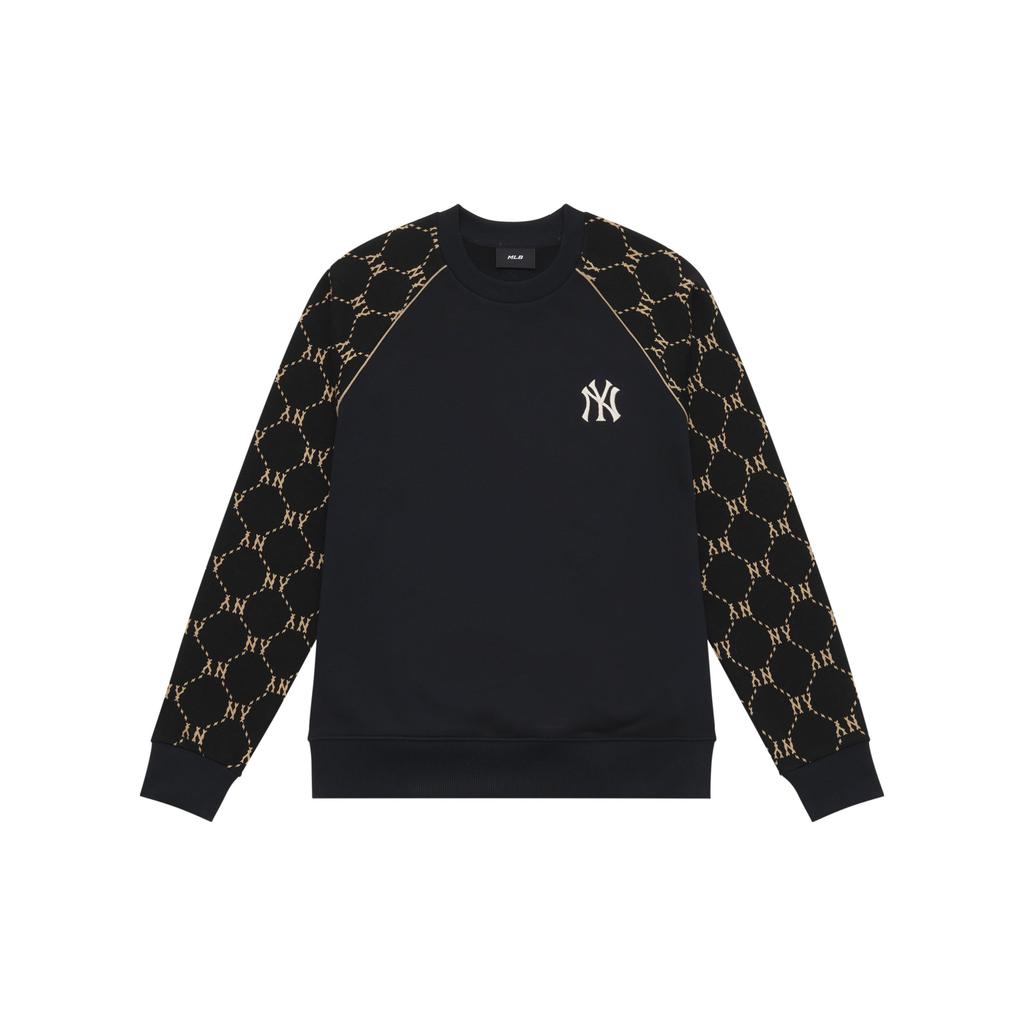 MLB MONOGRAM 24FW Crew Neck Sweatshirt Unisex Black 3AMTM1244-50BKS