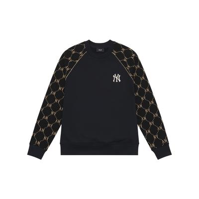 MLB MONOGRAM 24FW Crew Neck Sweatshirt Unisex Black 3AMTM1244-50BKS
