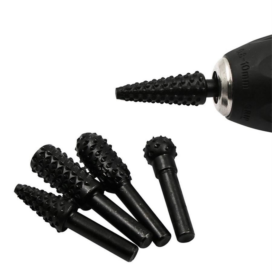 5-pack 1/4" Steel Drill Bit Set Cutting Tools for Woodworking Knife Wood Carving
