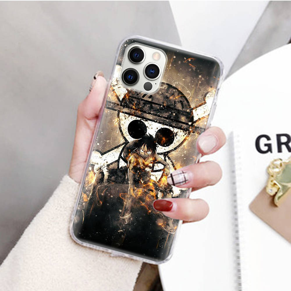 JW72 One Piece Luffy Transparent Case for Samsung A04 A14 A23 M33 M53 Realme 10 9 C35 C55 VIVO Y02 X80 Infinix Hot 30 Note 11 Tecno Spark 8P Pro