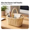Mini Basket with Handle Compact Woven Plastic Sturdy for Home Decor