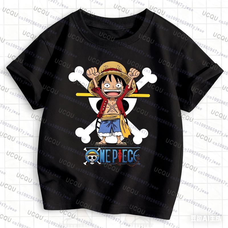 

2025 Hot Japanes One Piece Cotton Luffy Tshirt Men Breathable Cotton TShirt Summer Women Men Oversize Cosplay Tshirt Men Clothes 4XL