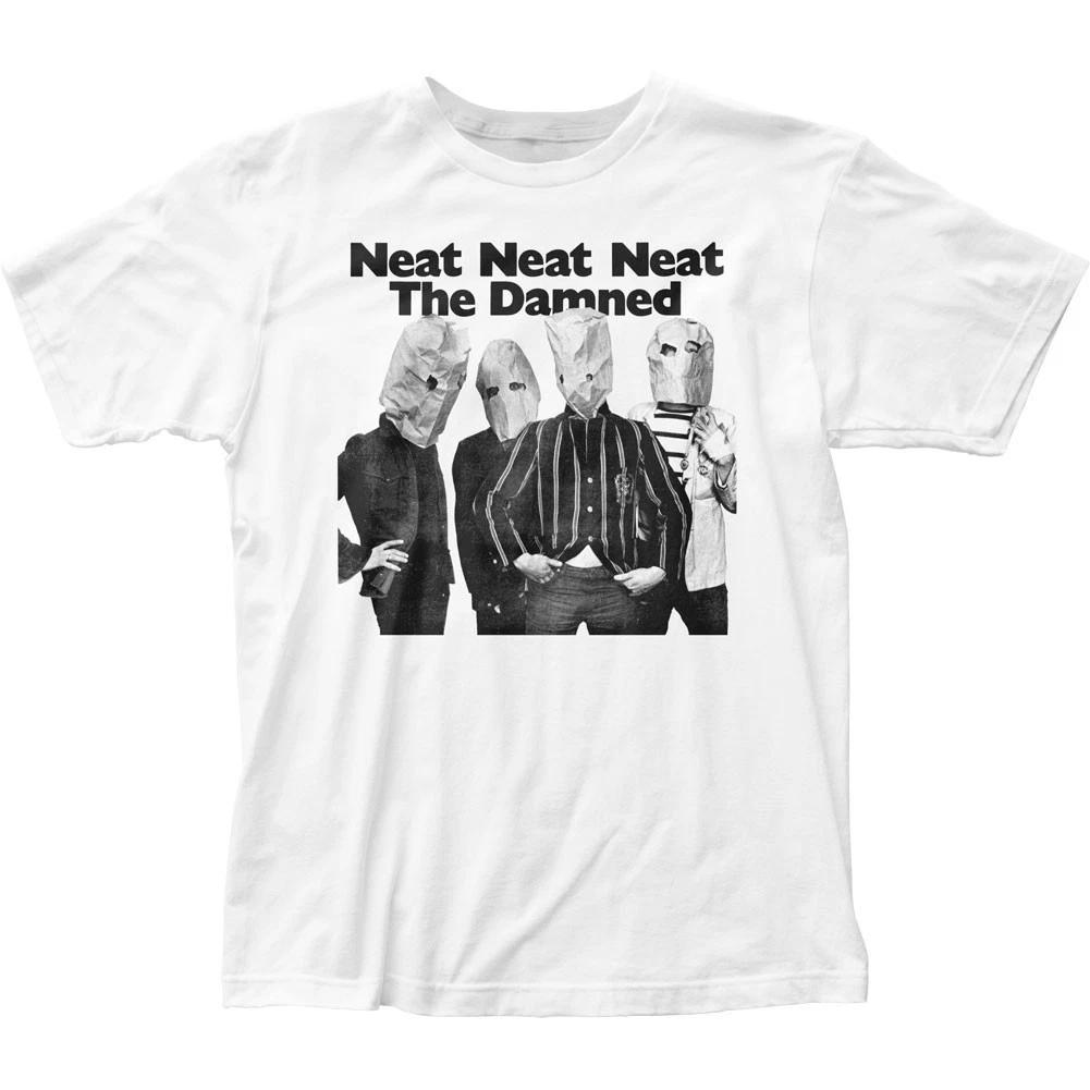 The Damned Neat Neat Mens T T-Shirt Music Classic Concert Rock Band Tee New White S
