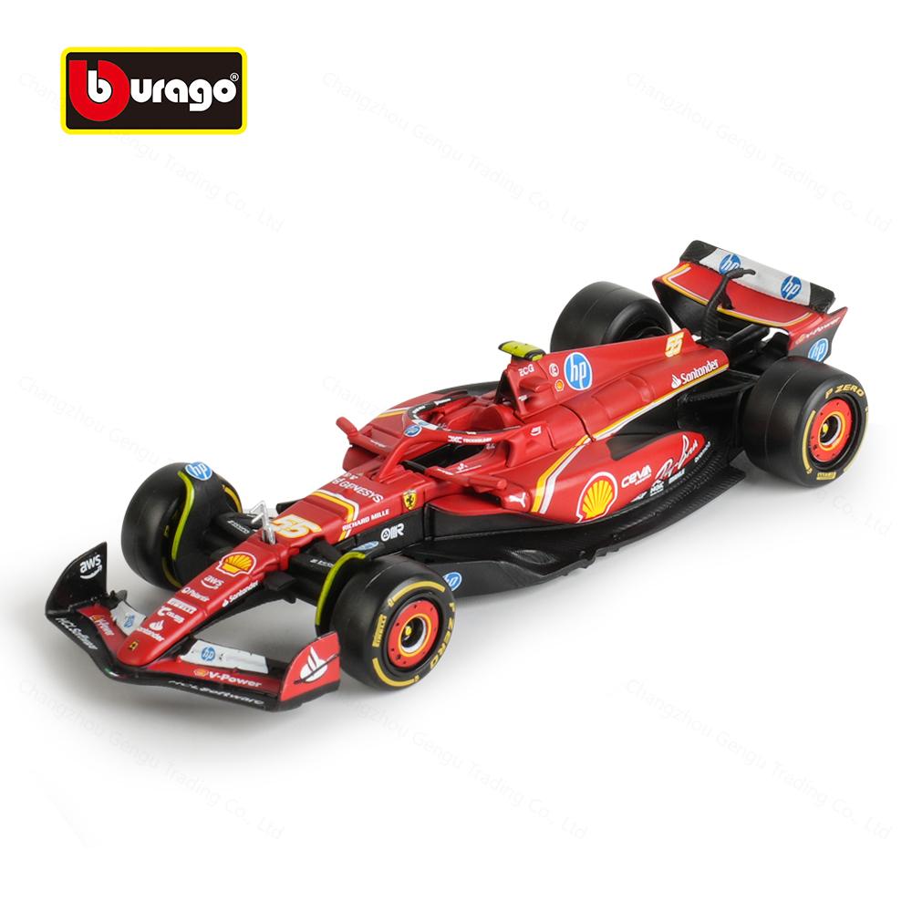 Bburago 1:43 Ferrari 2024 SF24 #16 #55 Samochód Wyścigowy F1 Formuła Statyczna Symulacja Metalowy Model Diecast