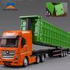 non-toxic Huina 1/50 Scale Diecast Alloy Trucks Model Dump Truck Dump Tank Truck Engineering Car Miniature Cars Children Toys for children Kid