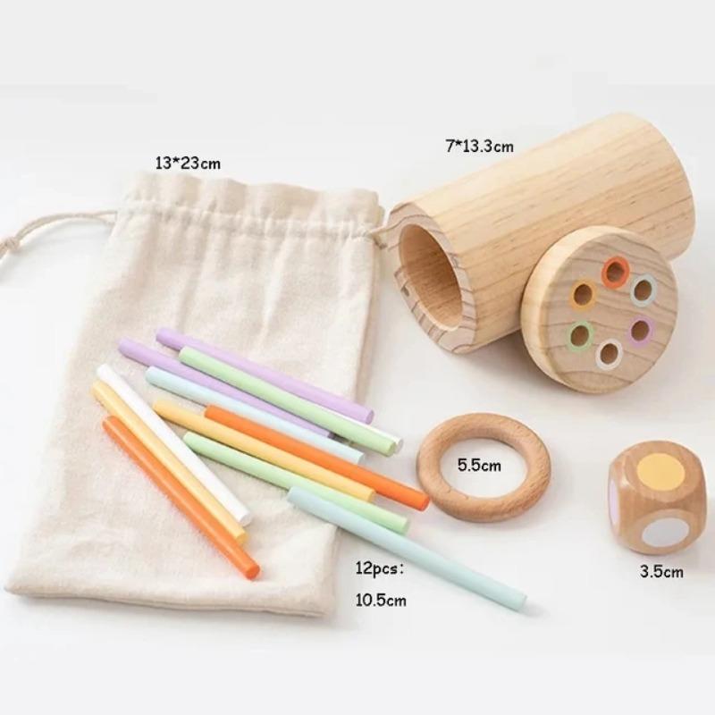 Children Color Matching Stick Balance Games Fine Motor Training Color Sorting Puzzle Learning Board Game Montessori Sensory Toys