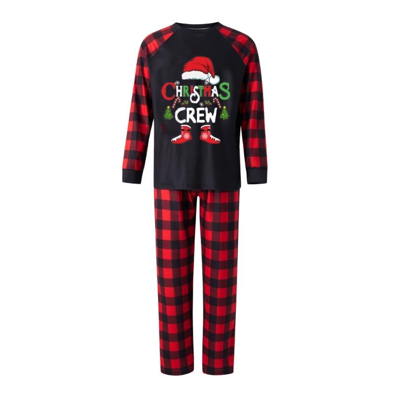 Christmas Family Matching Outfits Mom Dad Kids 2 Pieces Pajamas Set Sleepwear