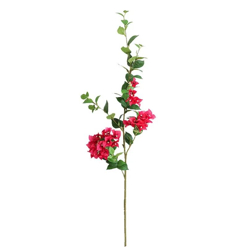 115cm Kunstmatige Driehoekige Pruimen Tak Eettafel Decoratie Nep Bloemen Zijde Simulatie Driehoekige Pruim Witte Bloem