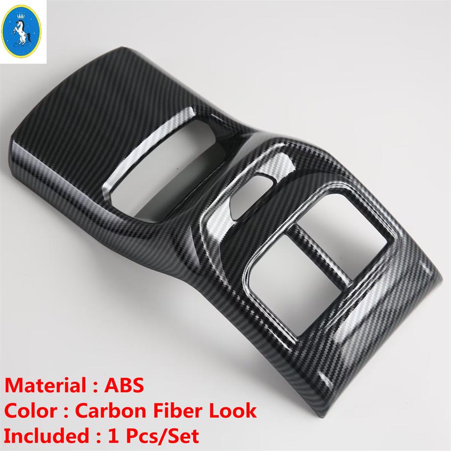 Rear Air AC Outlet / Middle Air Outlet / Upper Air Outlet Cover Trim For MG ZS 2018 -  Carbon Fiber Look Car ABS Accessories