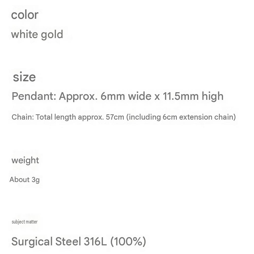 Water Drop Long Surgical Steel Necklace