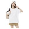 MJ STYLE Women's Pure Cotton Short Sleeve T-Shirt 2026 Summer New Loose Retro Hong Kong Style Casual Base Top