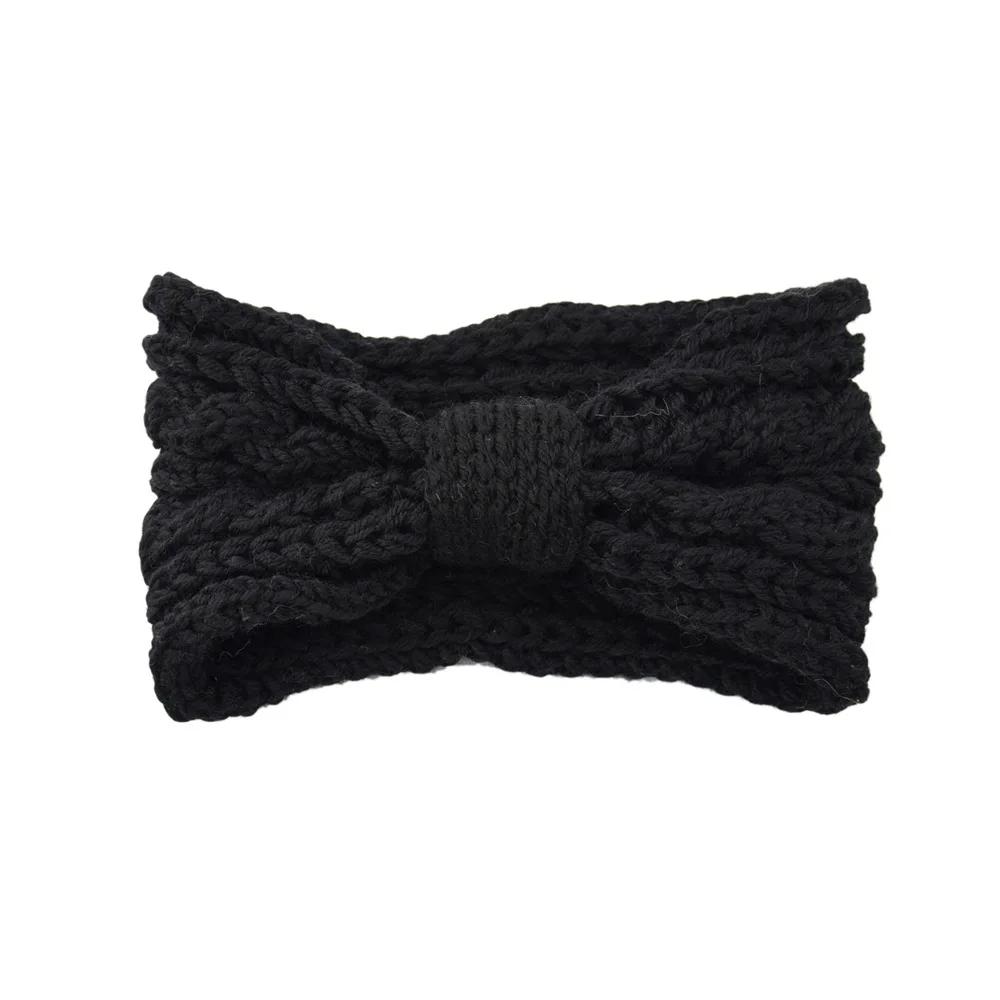 1pc Winter Warm Headbands,Women Ear Warmers Knitted Headbands,Thermal Twist Bow Headband Cable Knit Headbands for Sports Skiing