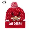 LED Christmas 3D Embroidery Image Unisex Winter Beanie Cap with Light Up Colorful LEDs for Beach & New Year