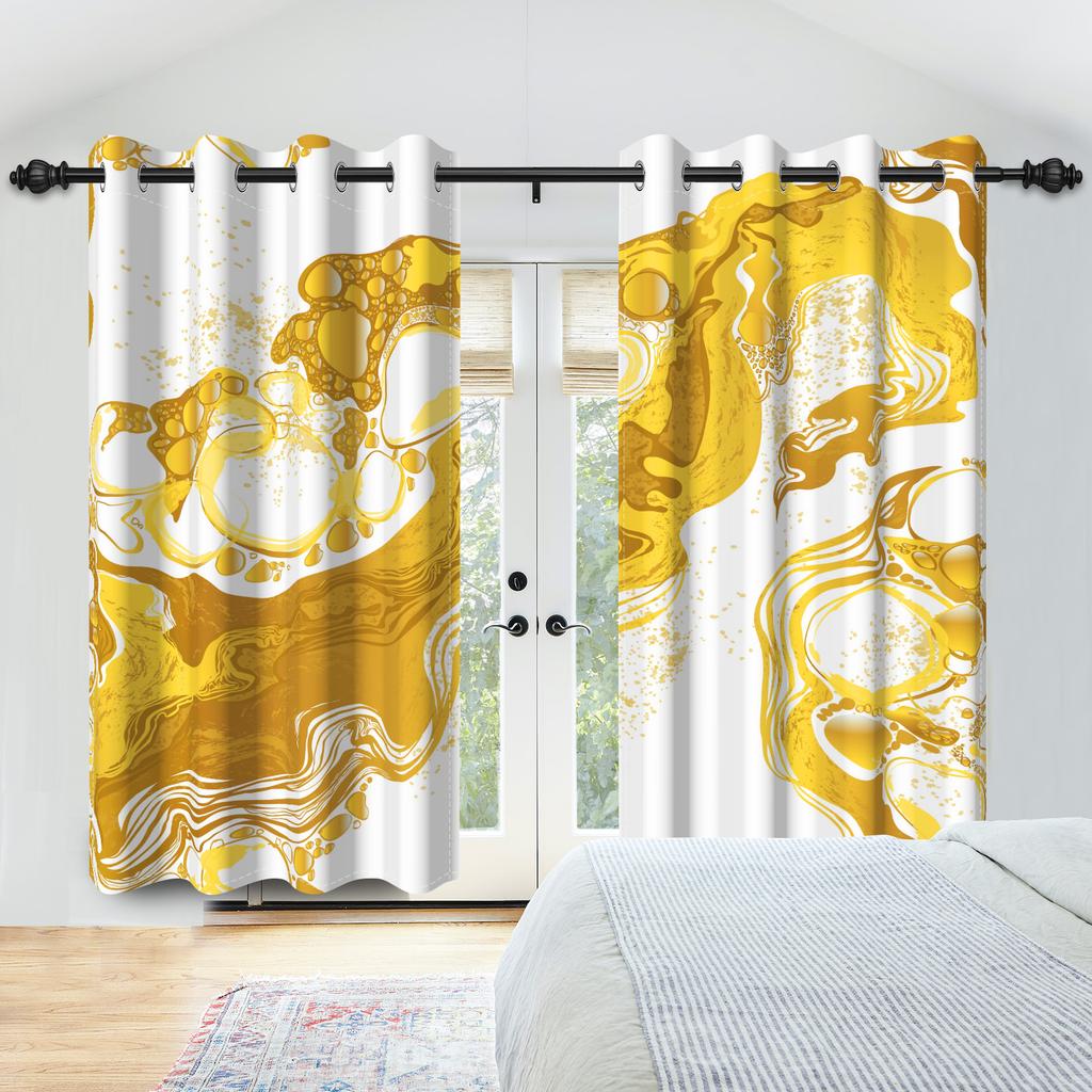 Abstraktes Aquarellmuster Vorhänge Bedruckter Vorhang Wohnzimmer Schlafzimmer Modernes Zuhause Fensterbehänge Künstlerisch Lichtblockierend Polyester Tolle Behandlung