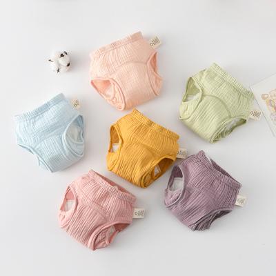 Breathable Baby Training Pants Waterproof Diapers Cotton Gauze Washable Nappies for Toddler Children Toilet Training Study Pants