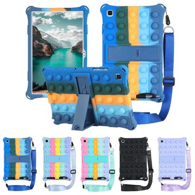 Samsung Tab A7 T500/T505 Protective Silicone Case - Full Coverage, Drop-Proof, Color Block Design