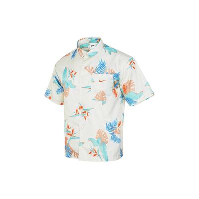 Embroidered Logo Floral Print Breathable Polo Shirt Men Tops FQ0348-110