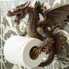 Bathroom Toilet Paper Holder Wall Mounted Tissue Towel Roll Dispenser Unique Dragon Tissue Roll Holder Storage Rack