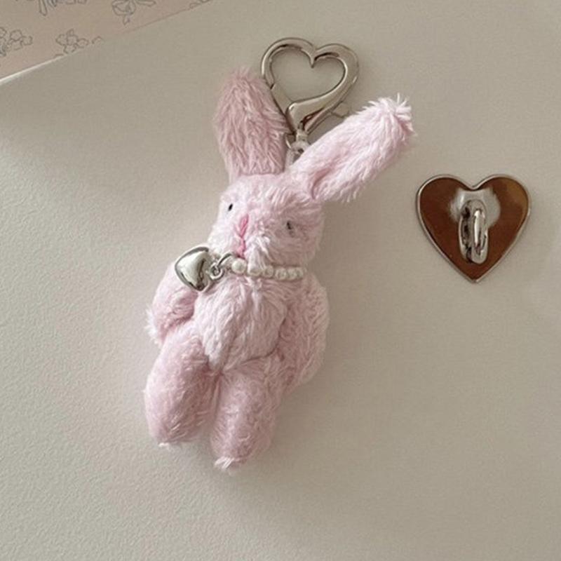 Hase Herz Handykette Koreanische INS Punk Niedliche Schlüsselanhänger Y2K Mode Schmuck Niedliche Schlüsselanhänger Puppen Anhänger Zubehör Geschenk