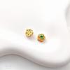 Dull Gold Cat's Eye Stone Spacer Beads with Imitation Jasper for DIY Bracelets and Necklaces