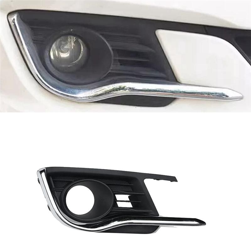 Front Bumper Fog Light Cover With Chrome Trim Strip For Suzuki Ciaz 2015-2017 Car Fog Lamp Grille Bezel-A74F