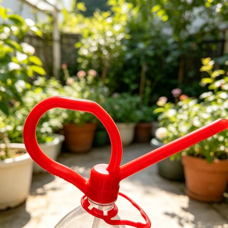 Watering Nozzle Adapter for Plastic Bottle Use, Loop Handle Design for Balcony Pots, Desk Pots, and Soil Watering