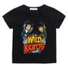 Wild Kratts Cartoon T-Shirt Anime-Druck Neues Baumwoll-T-Shirt Kinder Spaß-Top Abenteuer-Cartoon-Tees Coole Jungen Kurzarm-Kleidung