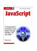 Kniha Javascript A Programmer'S Companion From Basics Through Dhtml Css Andom (Pb 2003)