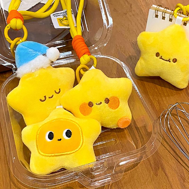Cute Star Doll Pendant Plush Doll Pendant Keychain Accessories Student Backpack Pendant