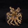 Handicraft Gift Microcarving Home Decoration Bronze Crafts Tea Pet Bronze Ware Octopus Statue