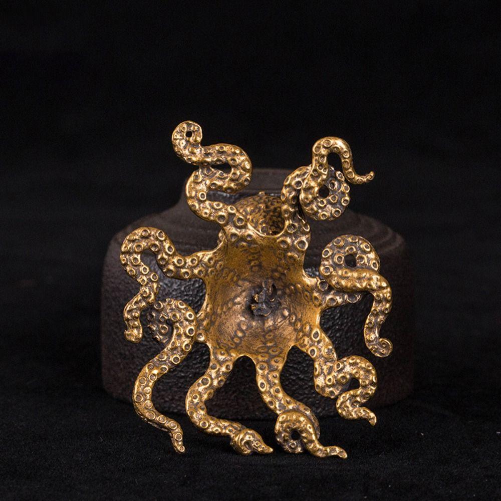 Handicraft Gift Microcarving Home Decoration Bronze Crafts Tea Pet Bronze Ware Octopus Statue