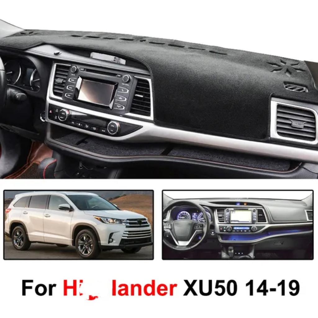 Car Dashboard Cover Dash Mat Sun Shade  Pad Carpet LHD For To/yota HIG/HLANDER 2014- 2019