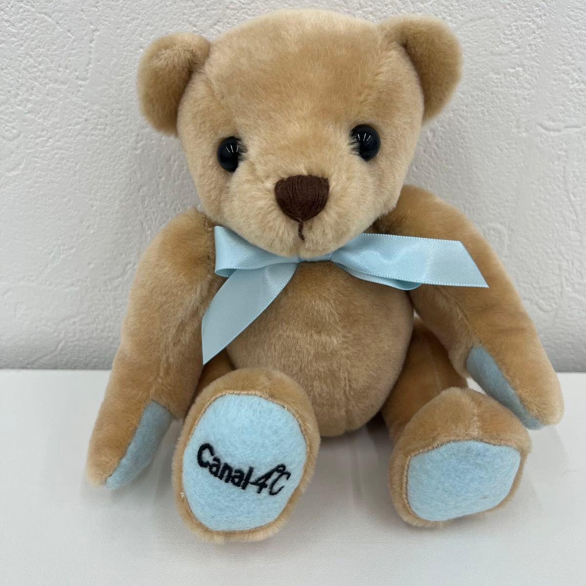 Canal 4 Teddy Bear Stuffed Bear Light Blue Ribbon Music Box New Unused Price Reduced!