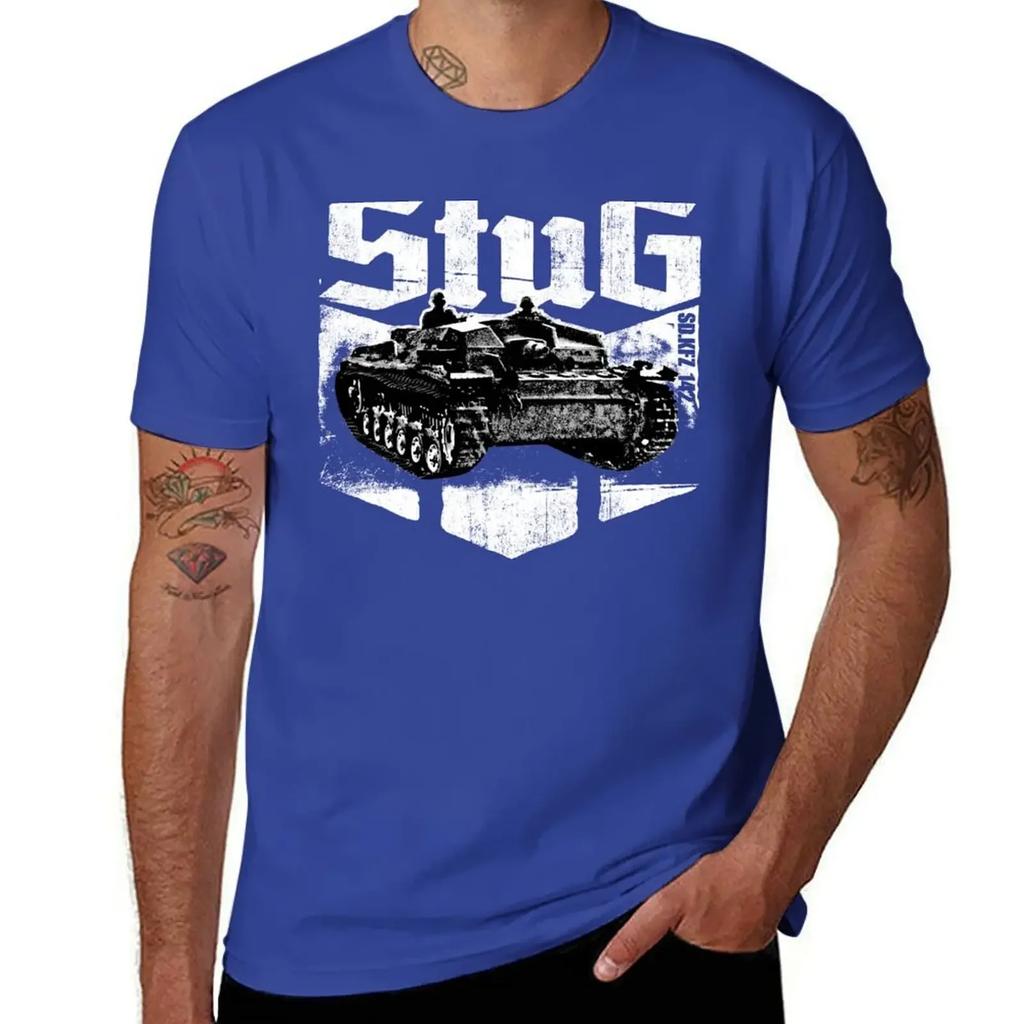 StuG III TShirt cotton graphic tees korean fashion Blouse men clothings 2025 new model