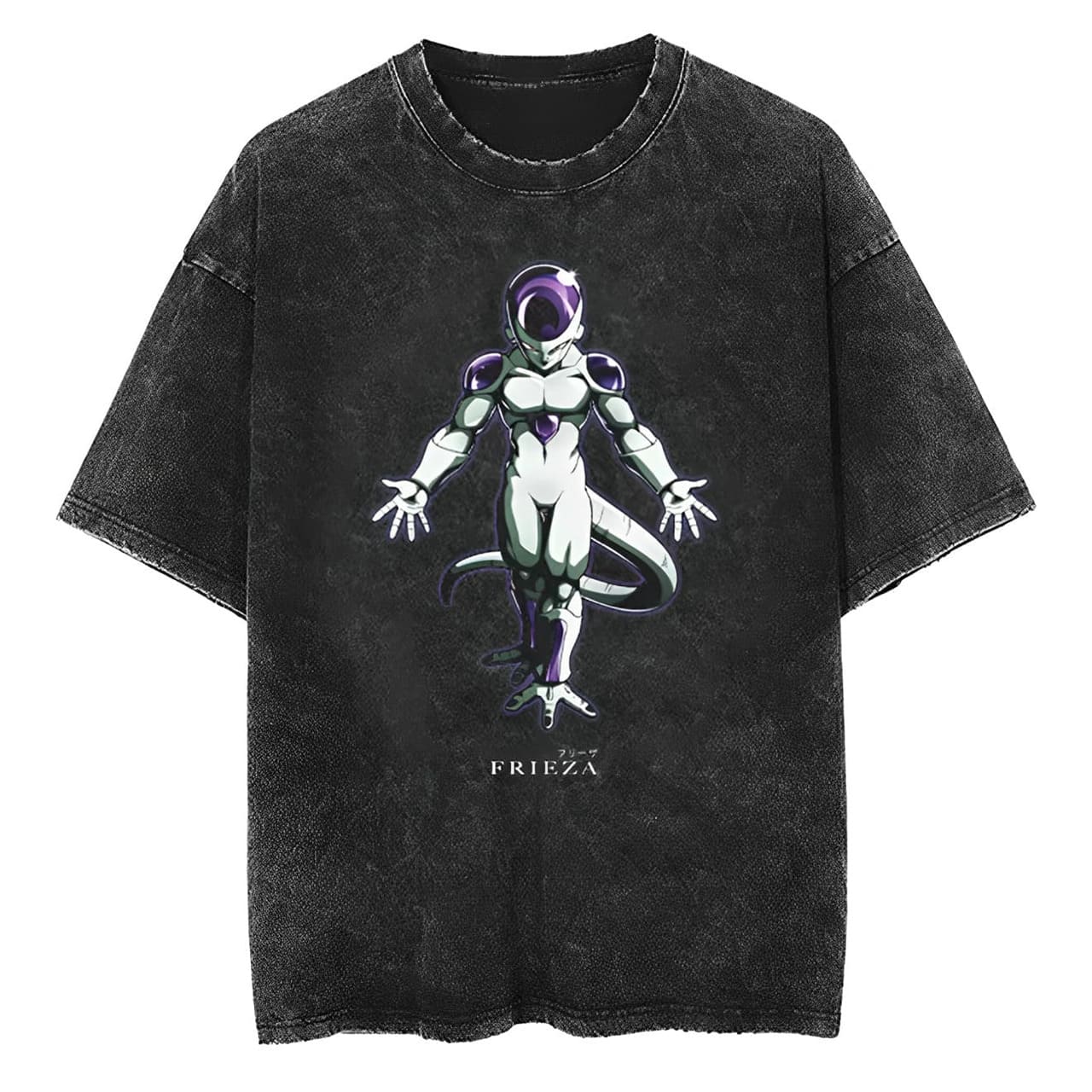 

Dragon Ball Frieza T Shirt Men Acid Wash Oversized Streetwear Anime Emperor Cotton Vintage Gym Training Graphic Top Tee M
