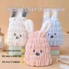 Quick-Dry Cute Rabbit Ear Hair Cap: Absorbent Towel & Thickened Shower Headband for Kids & Adults