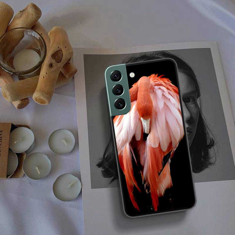 Flamingo Portrait Phone Case For Samsung Galaxy S22 S25 Ultra S21 S10 Plus S26 Edge S20 S23 S24 FE Cover Silicone Soft TPU C