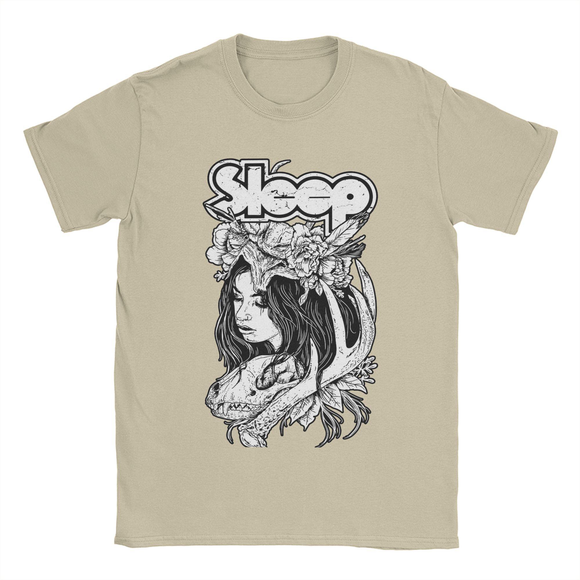 Футболка с надписью Sleep Band Music для мужчин и женщин, топы из чистого хлопка, забавная футболка с коротким рукавом и круглым вырезом, футболка с принтом S хаки