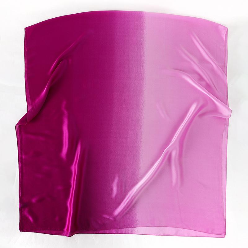 Luxury Gradient Silk Scarf Women Brand Solid Femme Shawls Wraps Bandana Head Foulard Fashion Lady Hijab Wedding Poncho