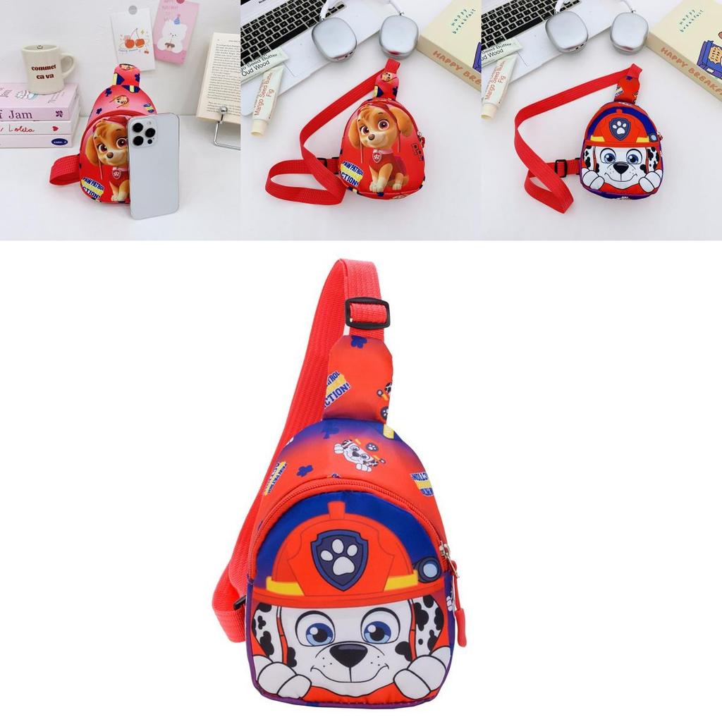 Paw Patrol Cartoon Kids Chest Bag With Polyester Print For Daily Use